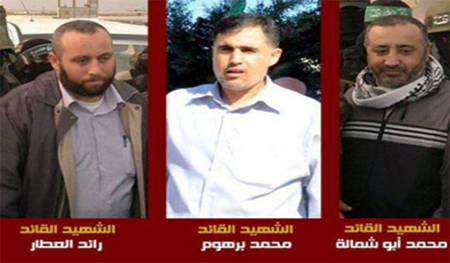 La ocupación sionista asesina a tres líderes de Al-Qassam